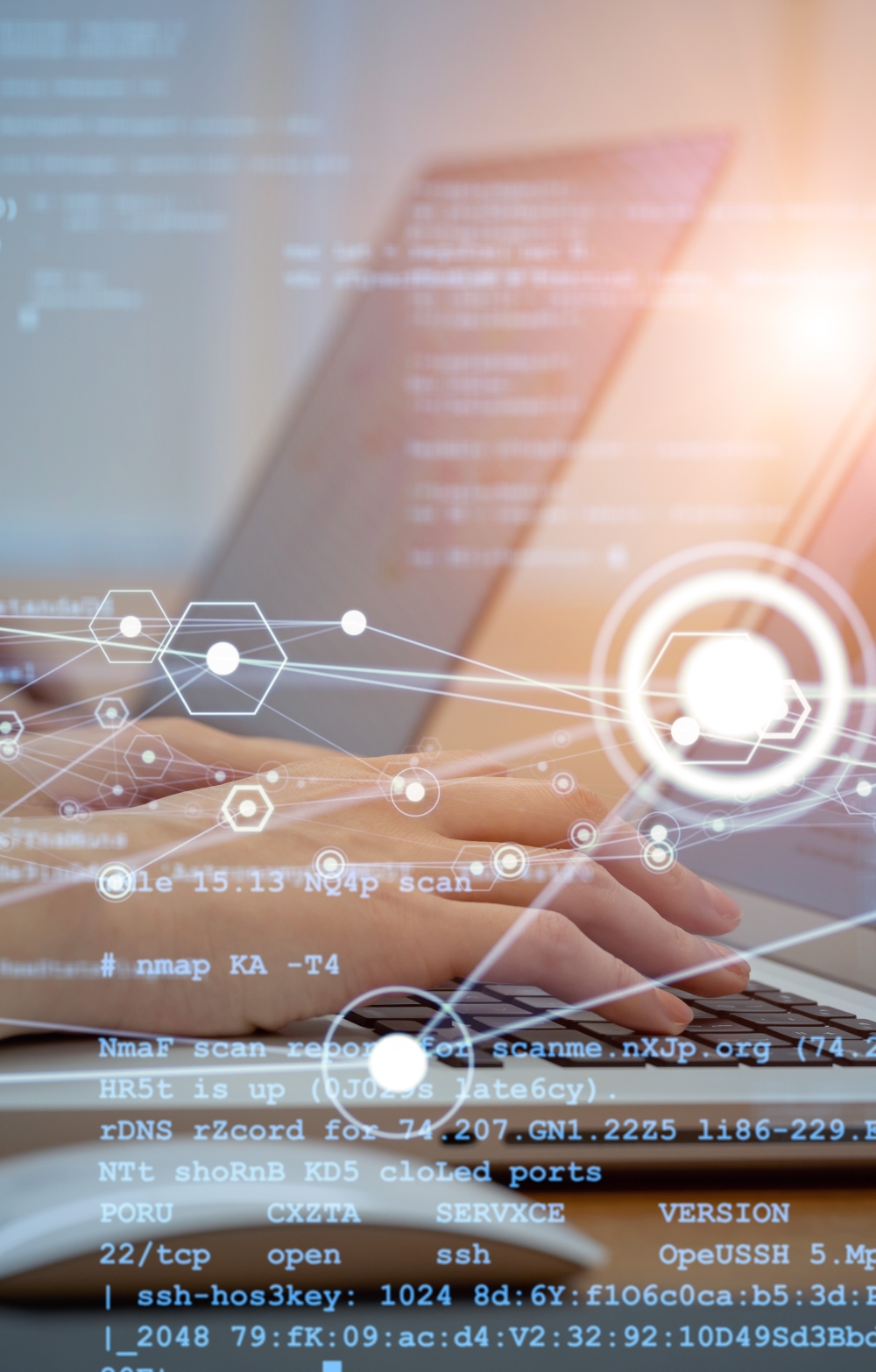 hands on laptop keyboards