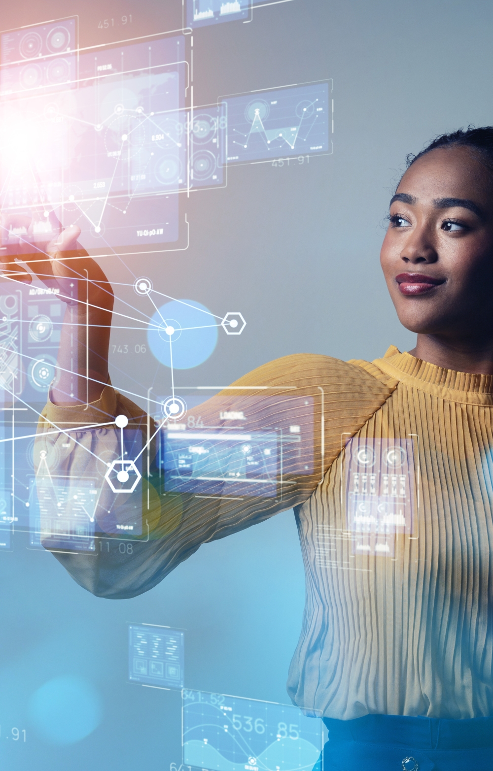 Digital transformation concept. System engineering. Binary code. Programming.