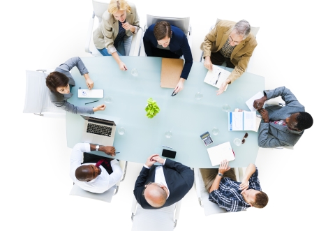 People sitting around a table